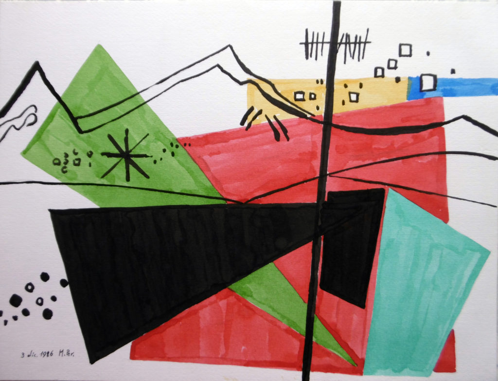Le Maddalene, 1987, acquerello, 35x40 cm